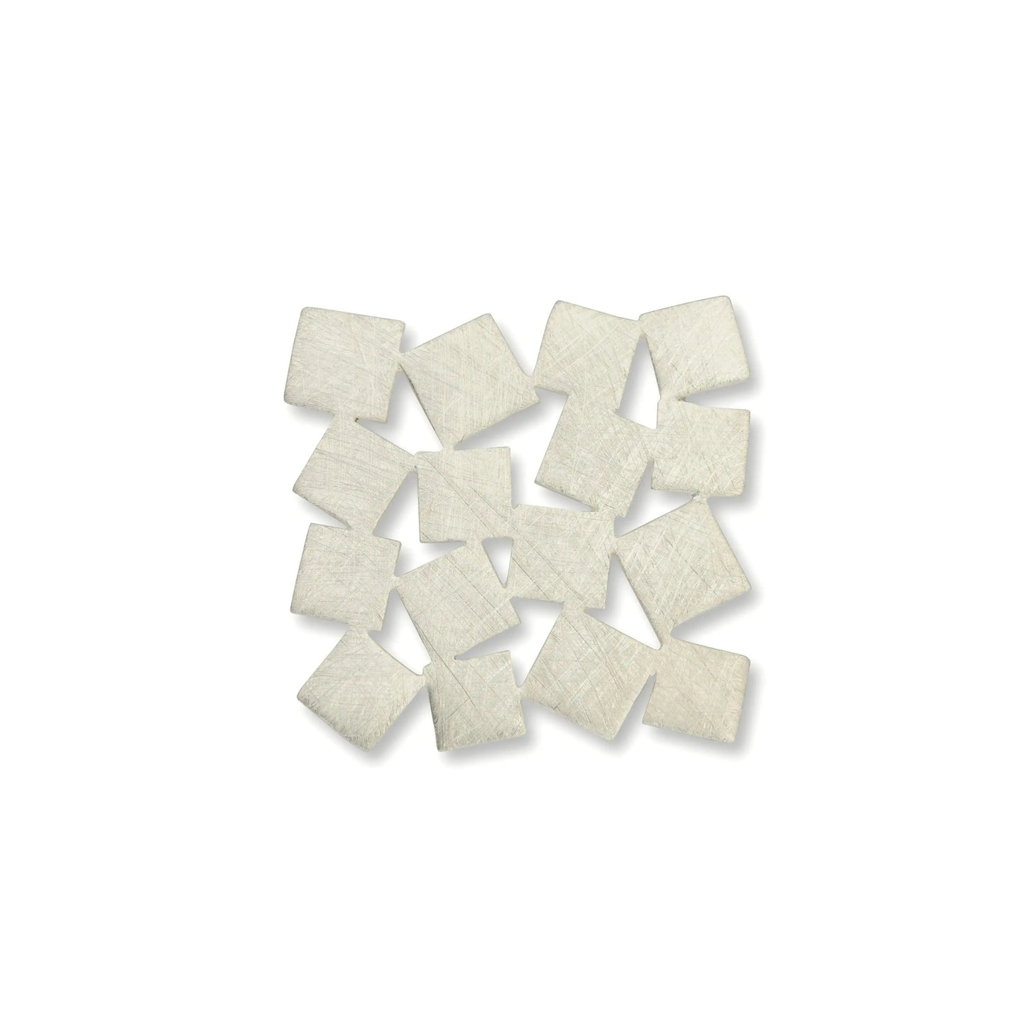 Manuela Carl Anhänger Eismatt Silber auf Edelstahlband.