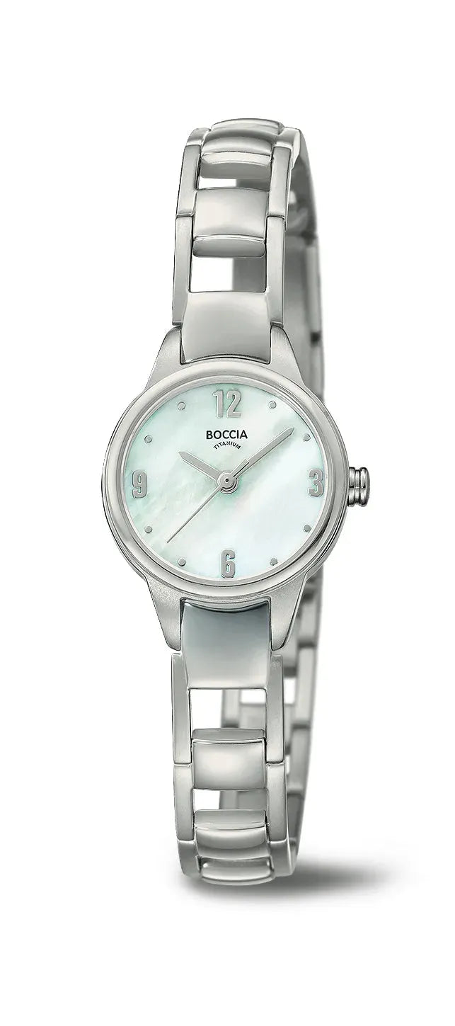 Boccia Titan Damenuhr Perlmutt-Zifferblatt Bendixen-Braun