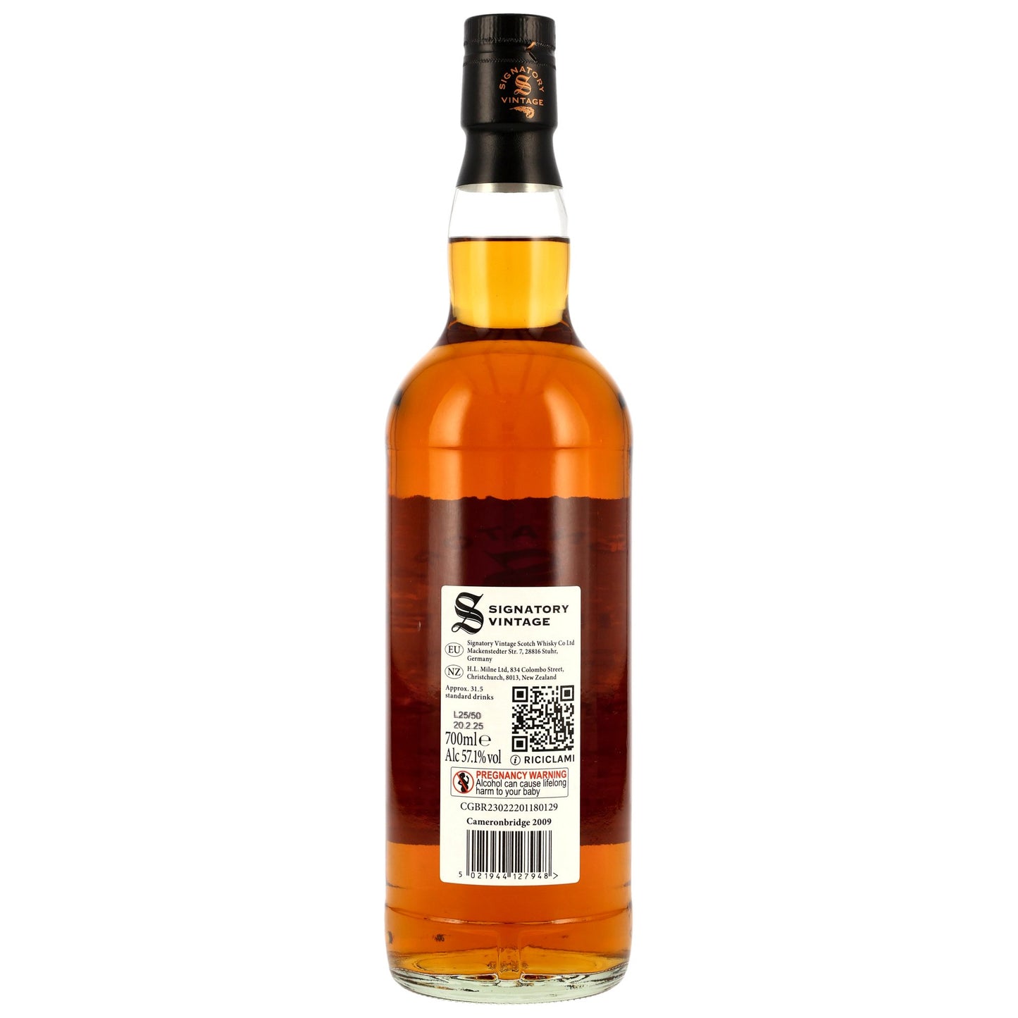 Cameronbridge 16 Jahre Signatory 100 PROOF Grain Edition 3 Hinten Bendixen-Braun – Dein Fachgeschäft für Zigarren und Spirituosen in Augsburg