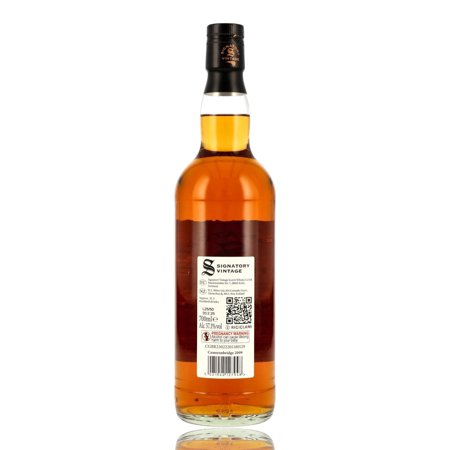 Cameronbridge 16 Jahre Signatory 100 PROOF Grain Edition 3 Hinten Bendixen-Braun – Dein Fachgeschäft für Zigarren und Spirituosen in Augsburg