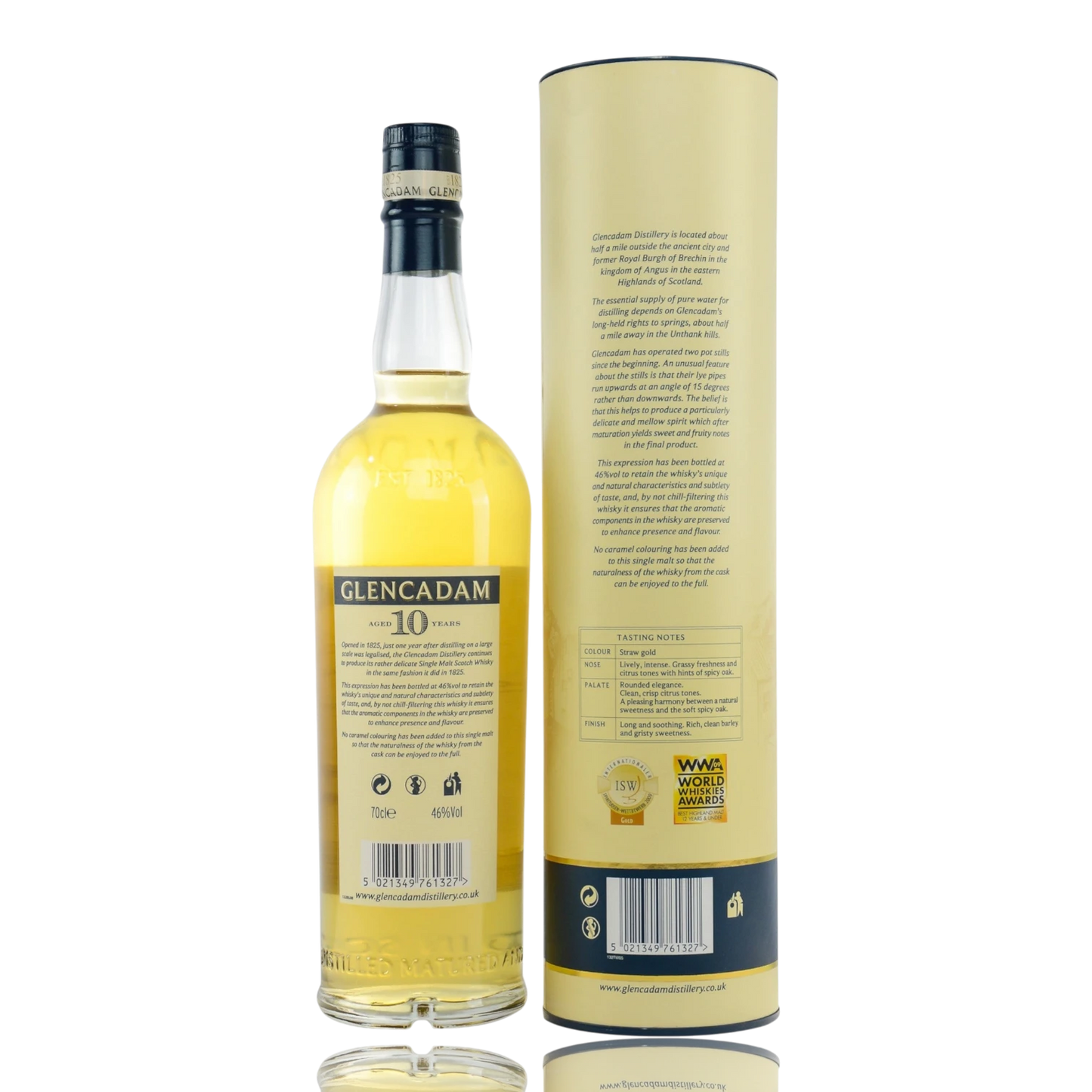 Glencadam 10 Jahre Single Malt Whisky 0.7L Hinten Bendixen-Braun – Dein Fachgeschäft für Zigarren und Spirituosen in Augsburg