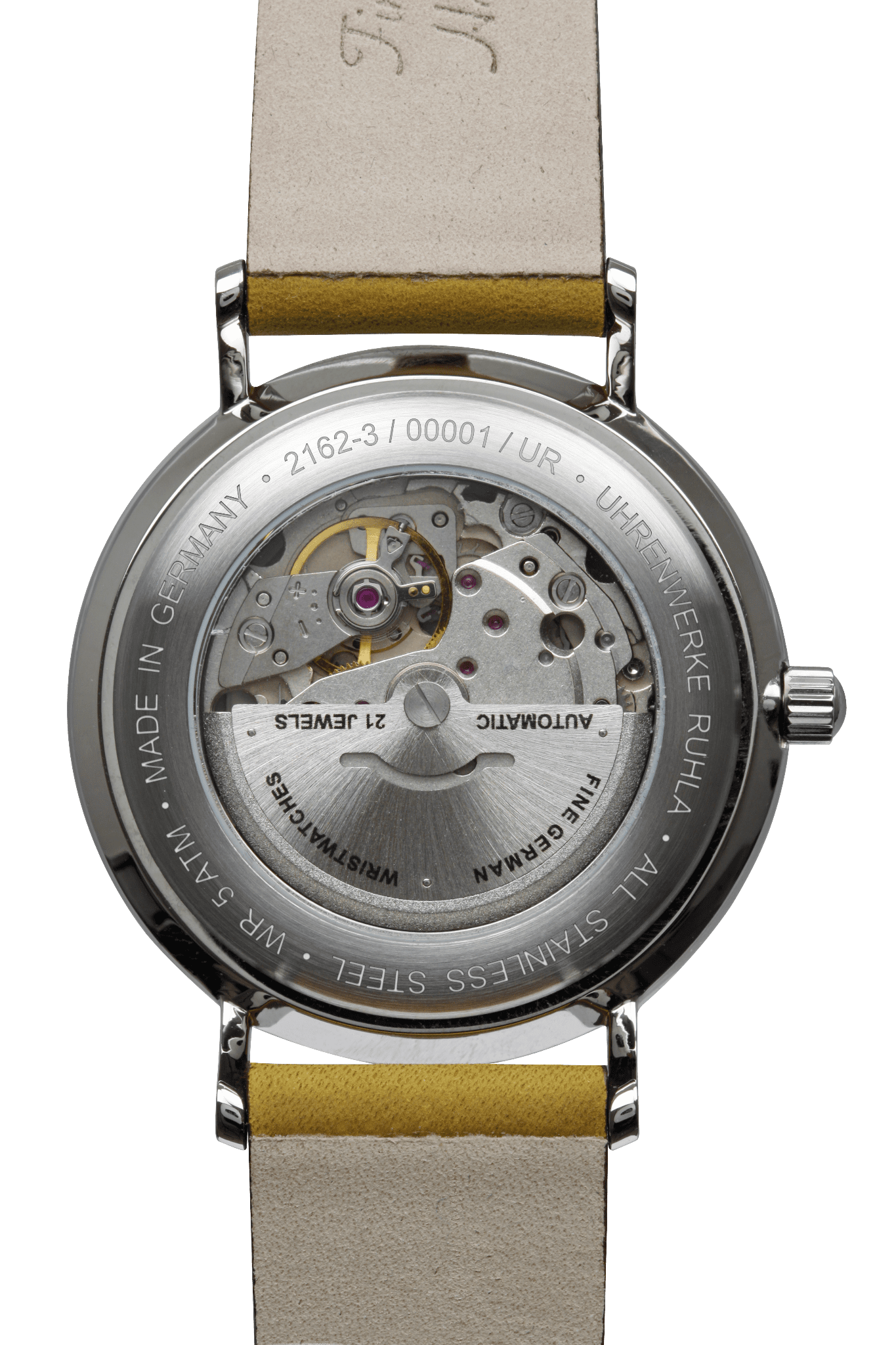 Bauhaus 2162-3 Herrenuhr Automatik Edelstahl mit Groß-Tag-Anzeige Bendixen-Braun – Dein Uhrenladen Augsburg Uhren