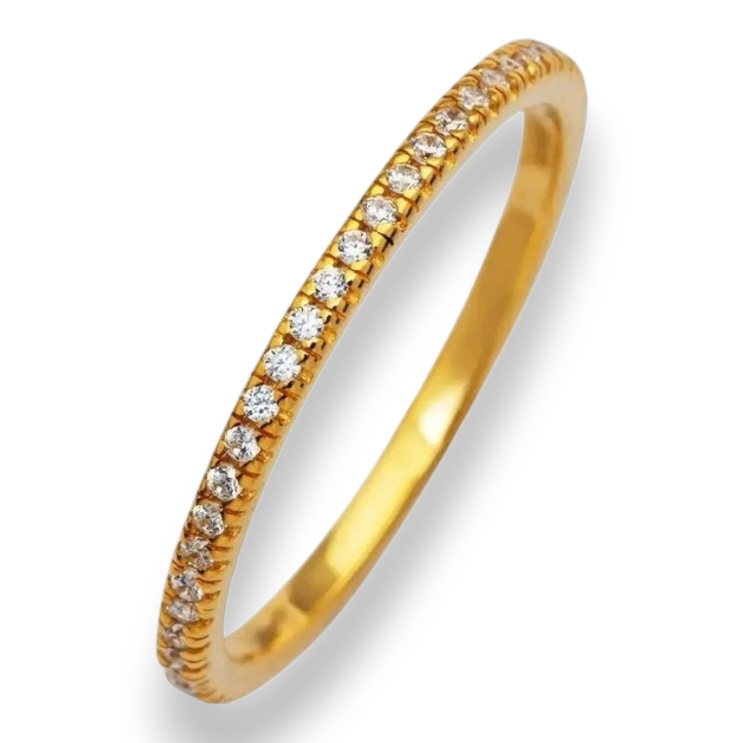 Eleganter Manuela Carl Ring aus Silber, vergoldet und mit funkelnden Zirkonia besetzt. Erhältlich bei Bendixen-Braun – dein Juwelier in Augsburg.