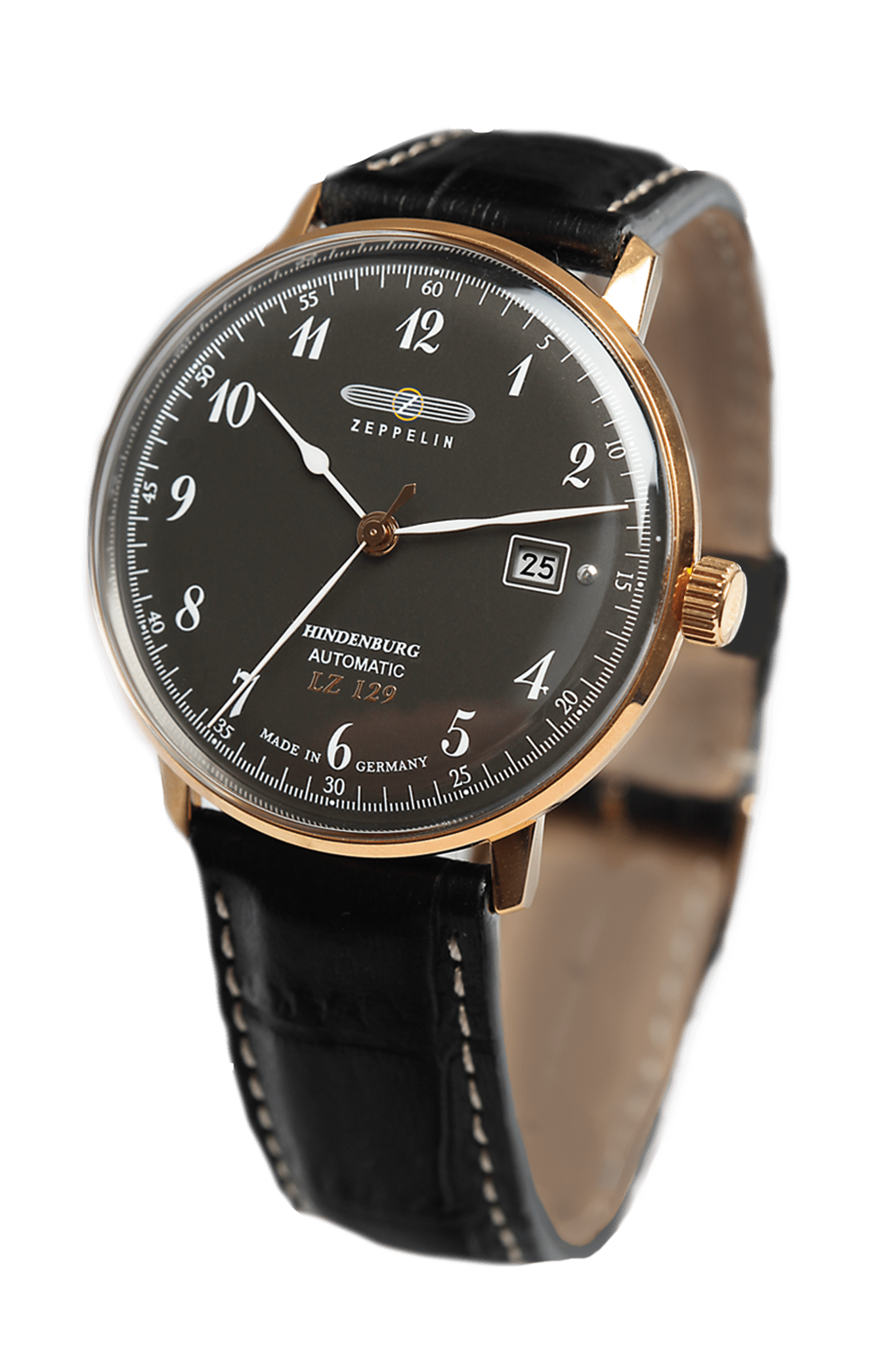 Zeppelin 7068-2 Herrenuhr klassisch Automatik Seite Bendixen-Braun – Dein Uhrenladen Augsburg Uhren