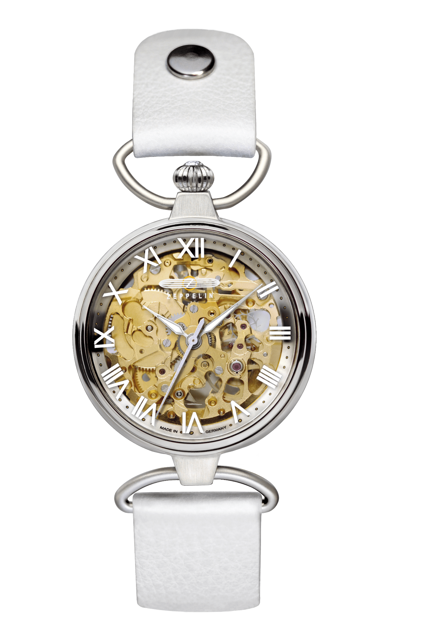 Zeppelin 7457-5 Damenuhr Automatik skelettiert Bendixen-Braun – Dein Uhrengeschäft Augsburg Uhren