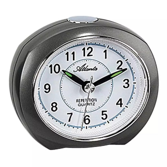 Alarm clock quartz gray oval