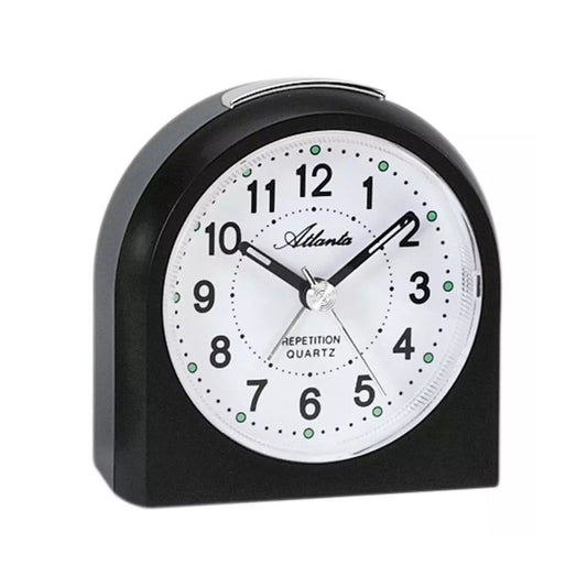 Alarm clock quartz black repetition light