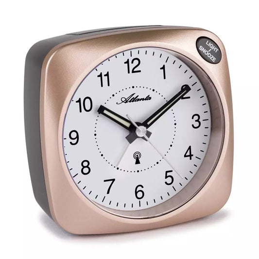 Alarm clock rose-colored radio