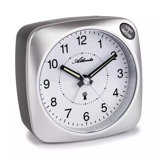 Alarm clock silver radio