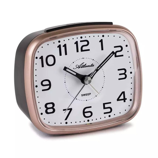 Alarm clock quartz rose square