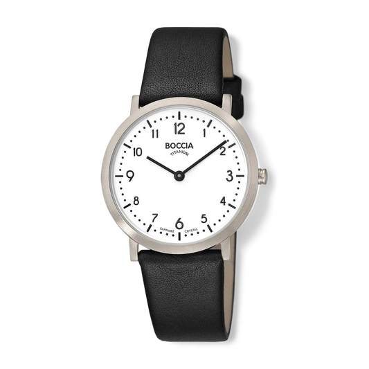 Boccia Damen-Titanuhr mit arabischen Ziffern Bendixen-Braun Augsburg