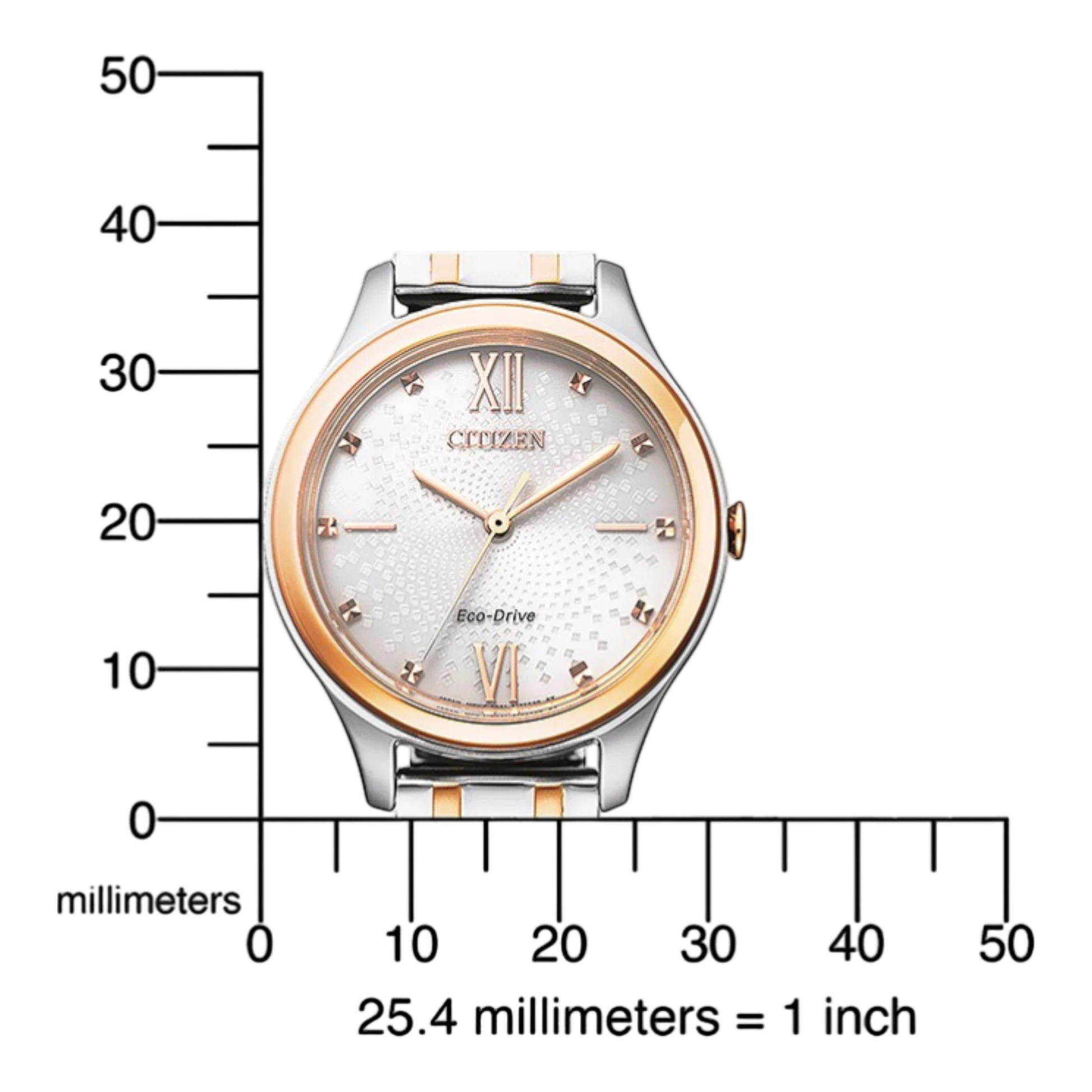 Bendixen-Braun women's bicolor solar watch with a light beige dial, Roman numerals at 12 and 6, and rose gold accents.