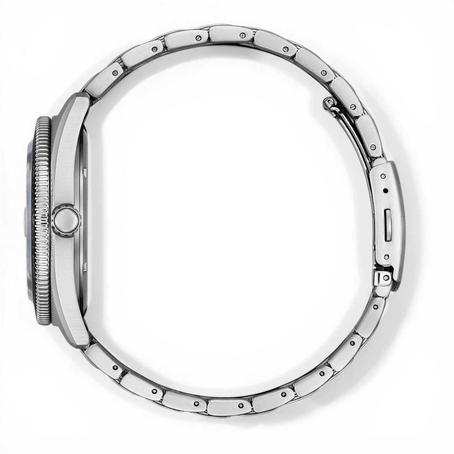 Bendixen-Braun Citizen men's solar dive watch with yellow dial and stainless steel bracelet. Features luminous hands and indices.