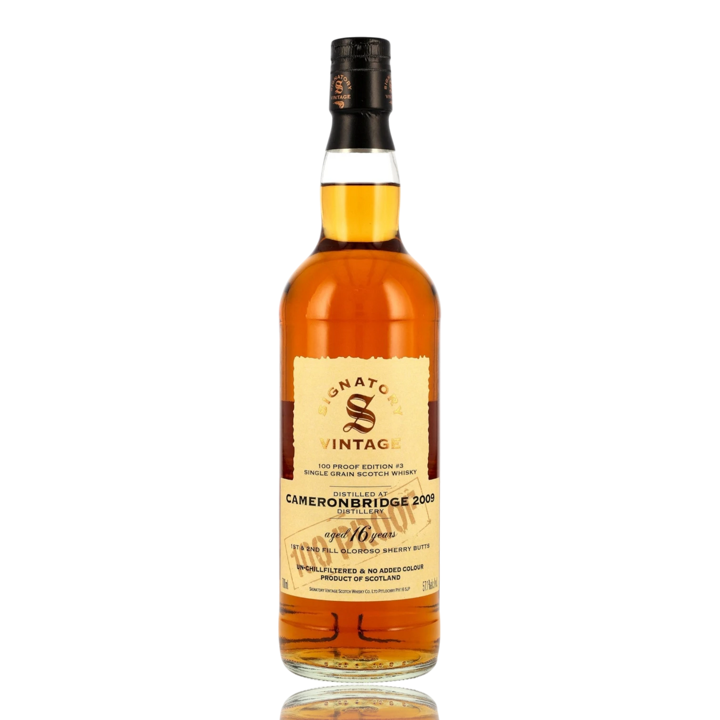 Cameronbridge 16 Jahre Signatory 100 PROOF Grain Edition 3 Front Bendixen-Braun – Dein Fachgeschäft für Zigarren und Spirituosen in Augsburg