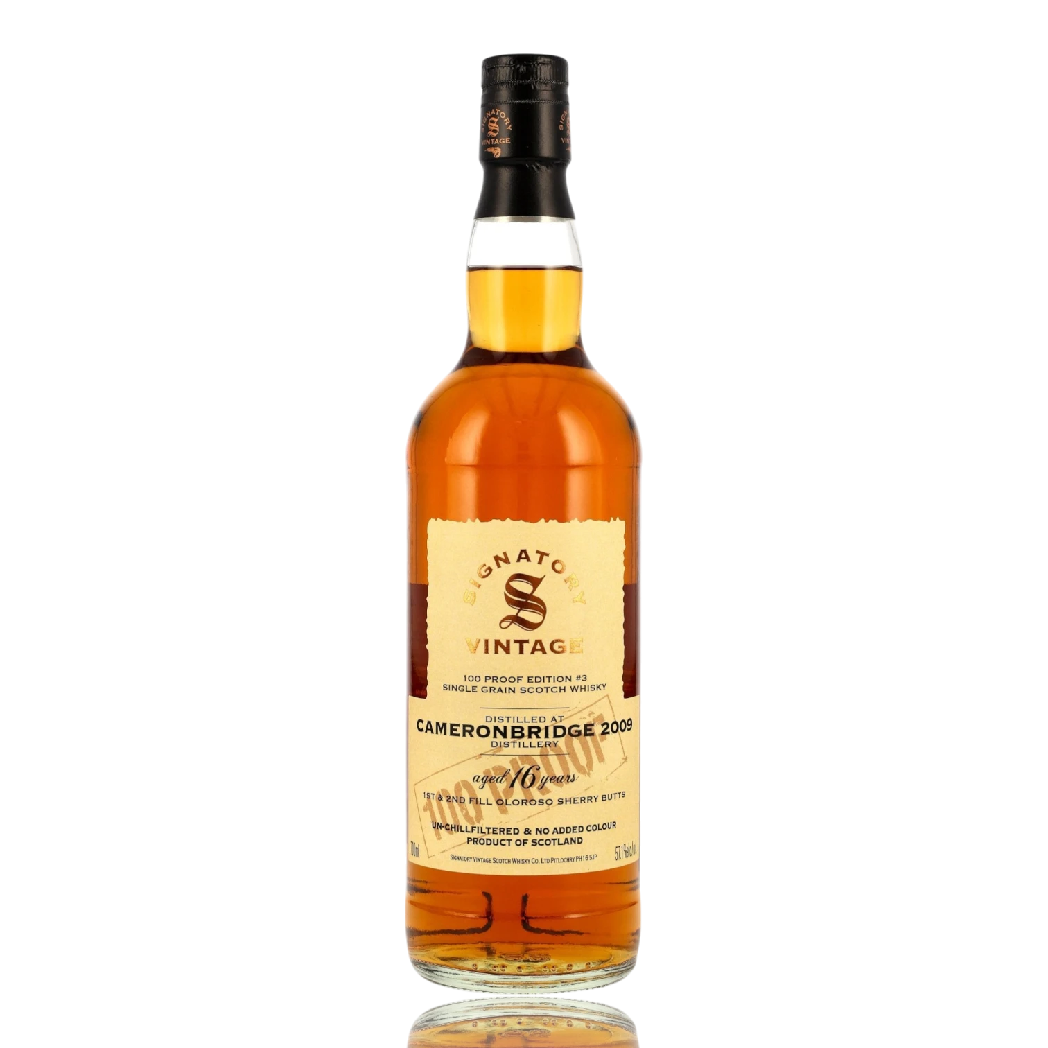 Cameronbridge 16 Jahre Signatory 100 PROOF Grain Edition 3 Front Bendixen-Braun – Dein Fachgeschäft für Zigarren und Spirituosen in Augsburg