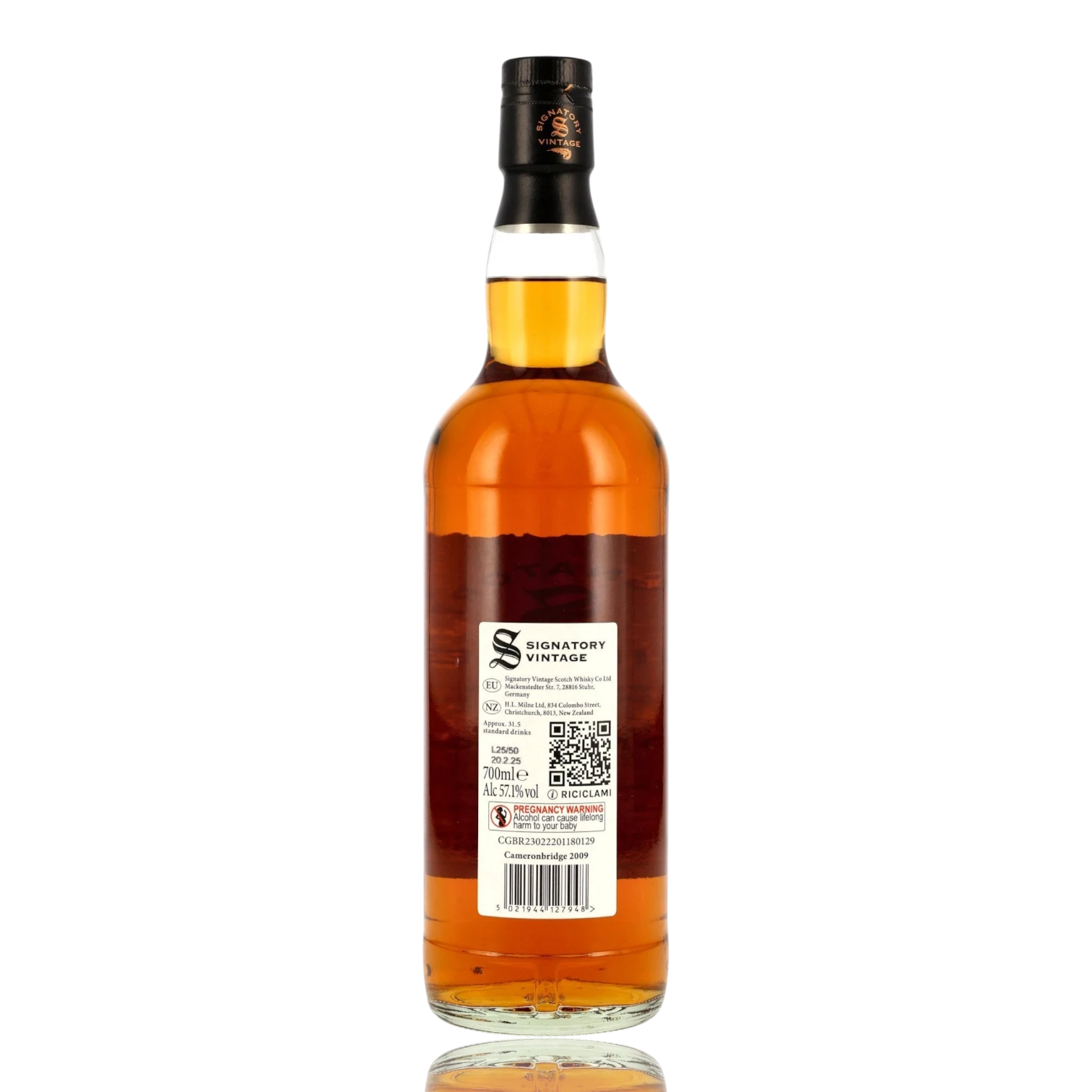 Cameronbridge 16 Jahre Signatory 100 PROOF Grain Edition 3 Hinten Bendixen-Braun – Dein Fachgeschäft für Zigarren und Spirituosen in Augsburg