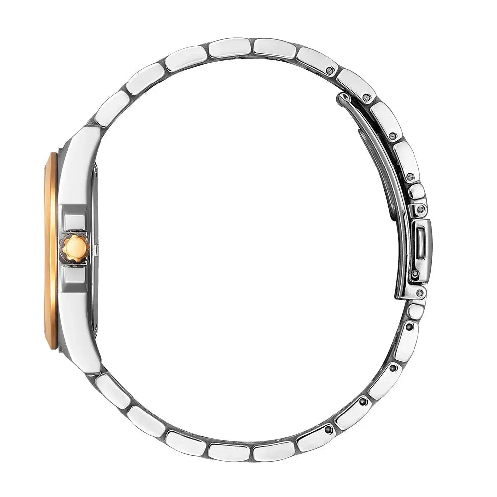 Citizen Damen-Solaruhr Bicolor Roségold-Silber.