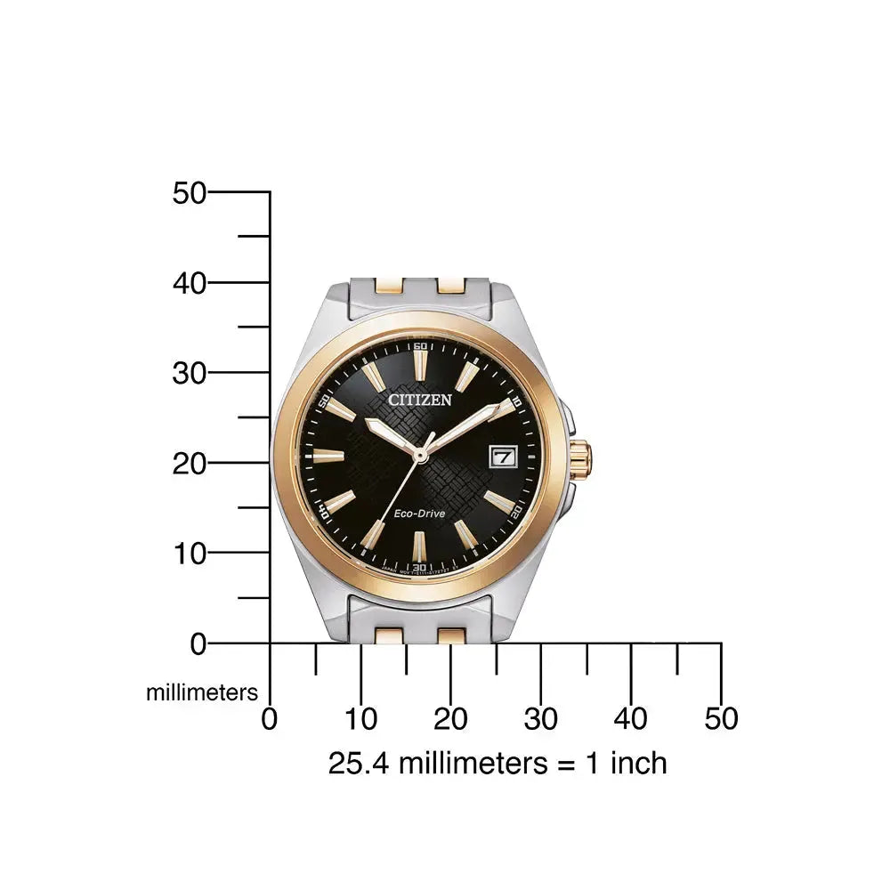 Citizen Damen-Solaruhr Bicolor Roségold-Silber.