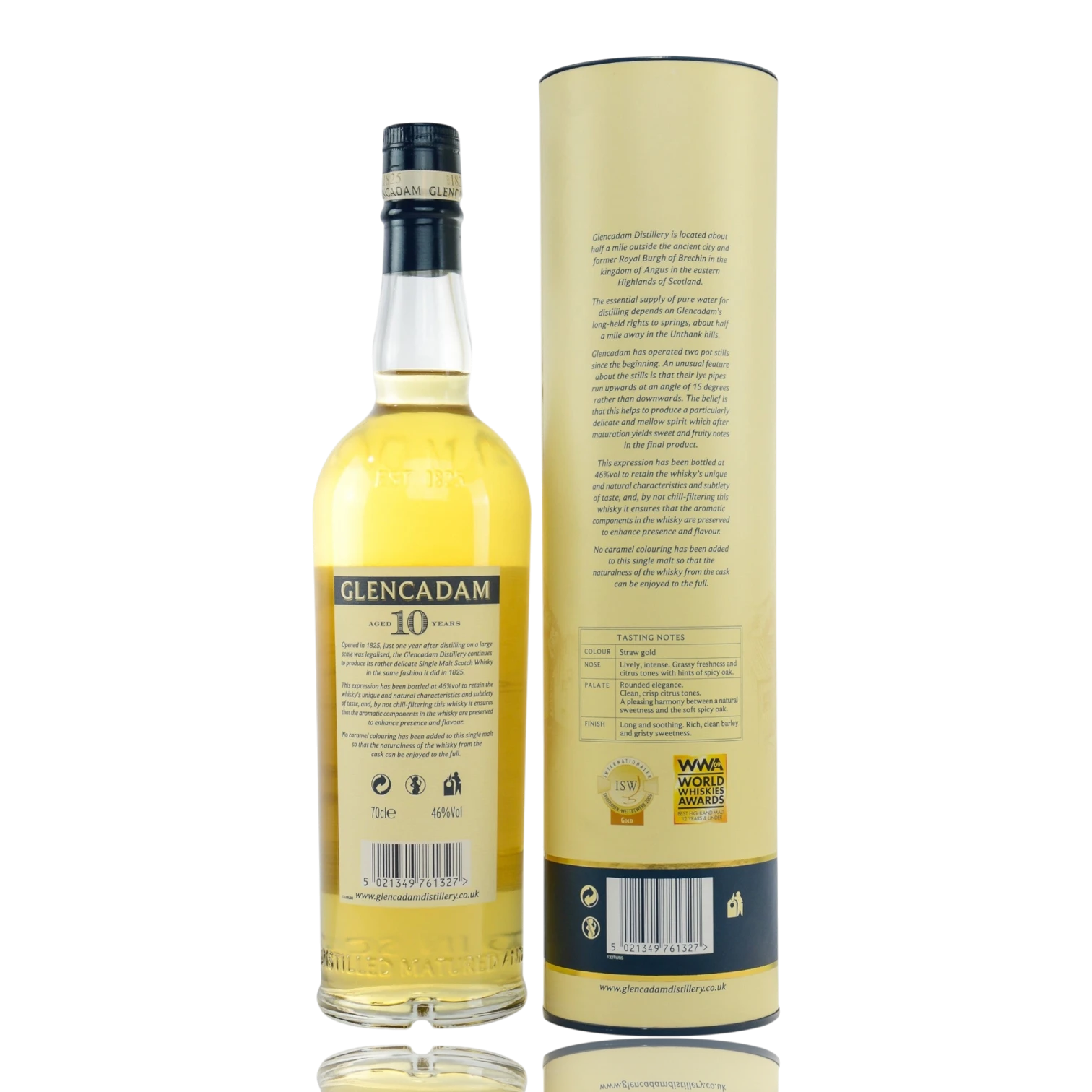 Glencadam 10 Jahre Single Malt Whisky 0.7L Hinten Bendixen-Braun – Dein Fachgeschäft für Zigarren und Spirituosen in Augsburg