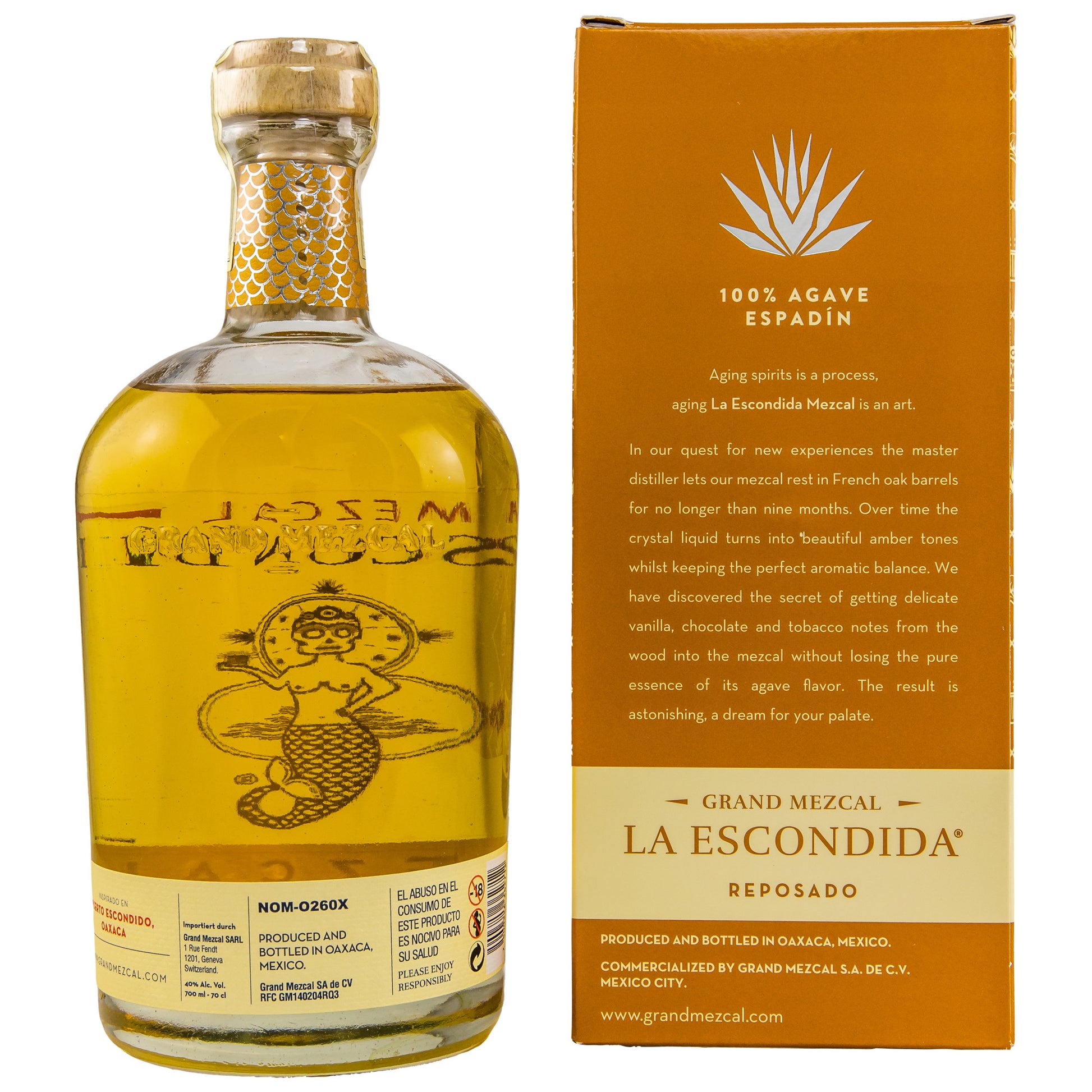 La Escondida Mezcal Reposado 0.7L Hinten Bendixen-Braun – Dein Fachgeschäft für Zigarren und Spirituosen in Augsburg