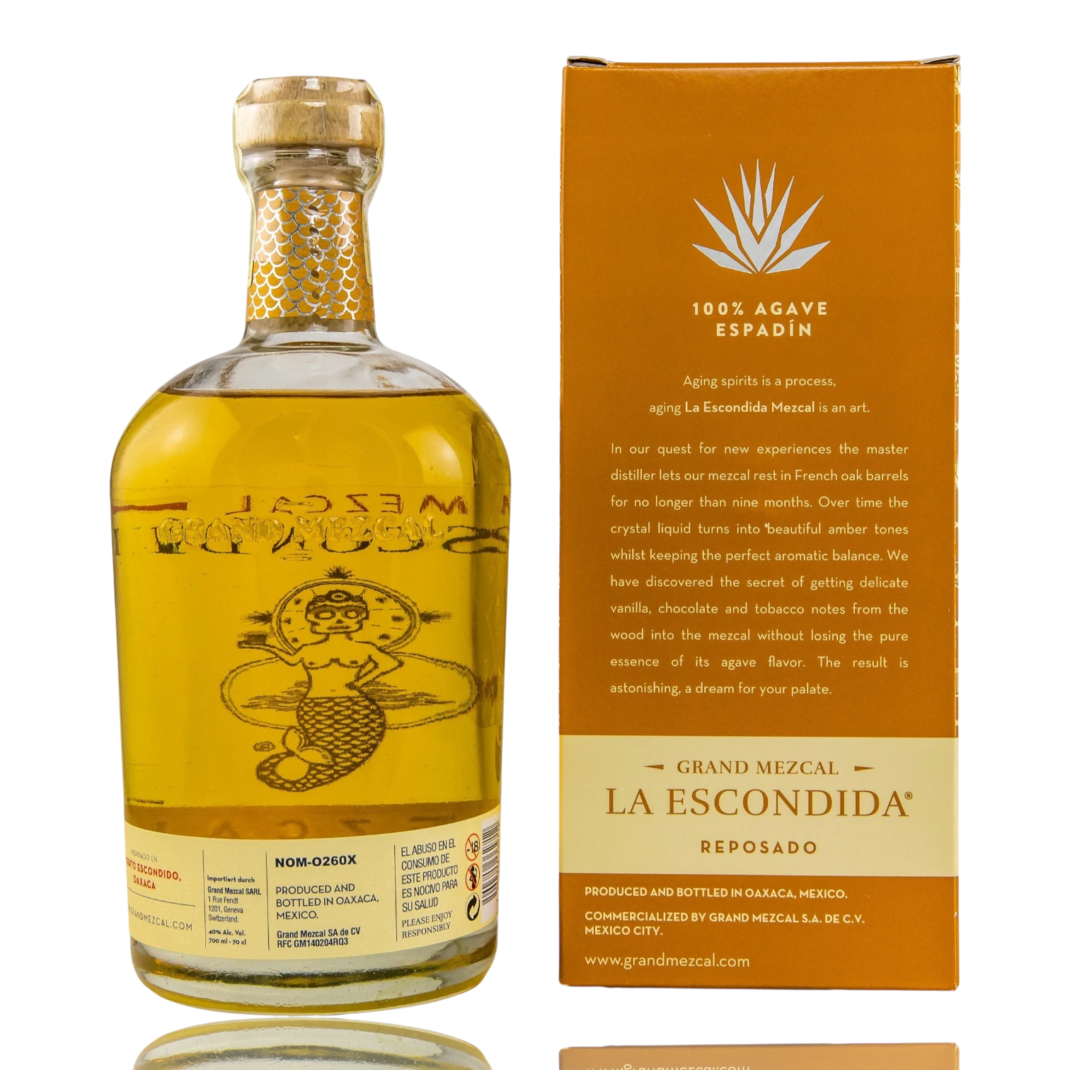La Escondida Mezcal Reposado 0.7L Hinten Bendixen-Braun – Dein Fachgeschäft für Zigarren und Spirituosen in Augsburg