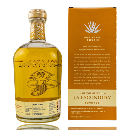 La Escondida Mezcal Reposado 0.7L Hinten Bendixen-Braun – Dein Fachgeschäft für Zigarren und Spirituosen in Augsburg
