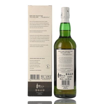 Laphroaig The Cask Lore Single Malt Whisky 0.7L Hinten Bendixen-Braun – Dein Fachgeschäft für Spirituosen in Augsburg