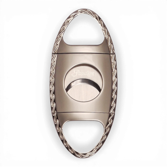 Passatore Zigarren-Abschneider Chrom Matt Bendixen-Braun – Dein Fachgeschäft für Zigarren in Augsburg