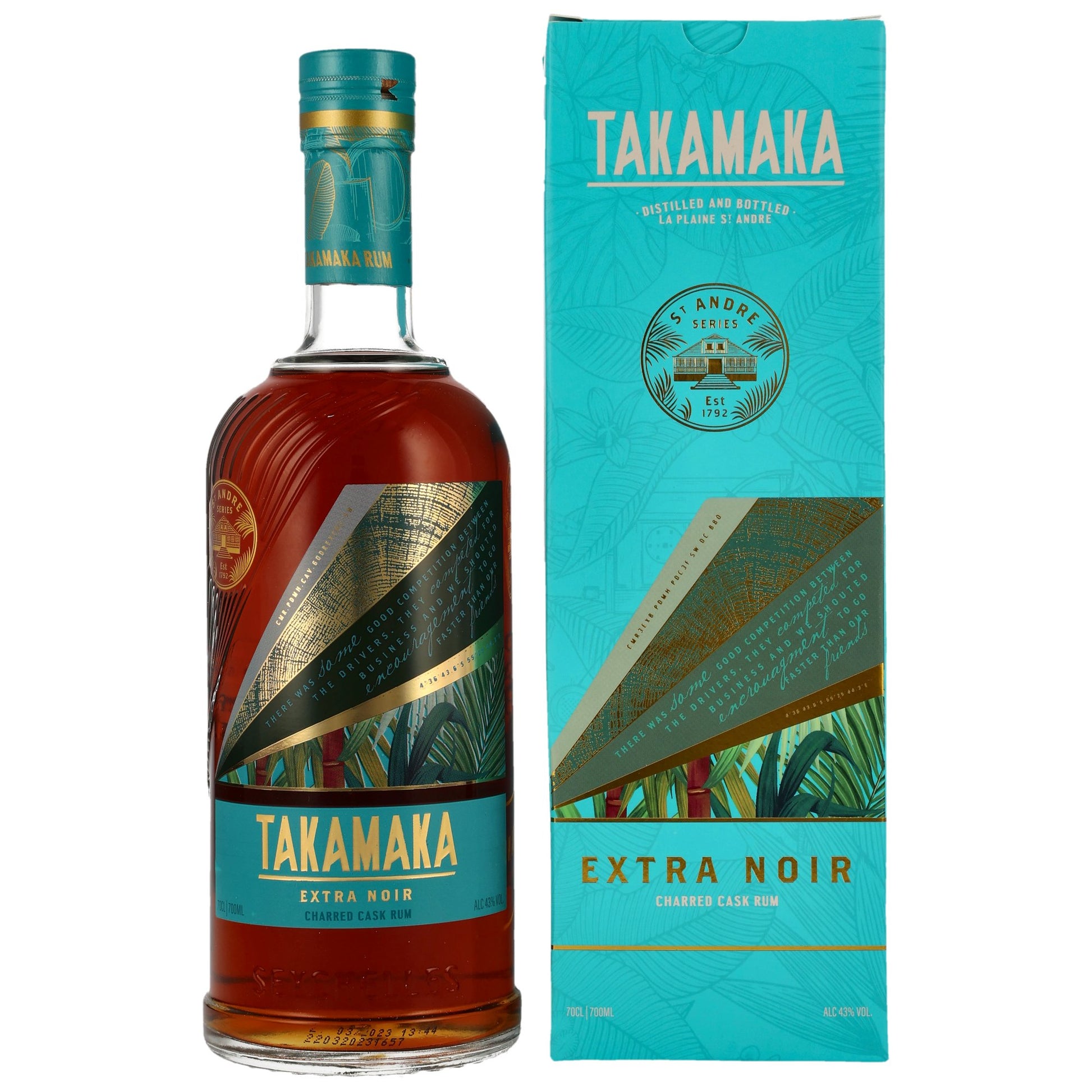Takamaka Extra Noir Seychellen Rum 0.7L Front Bendixen-Braun – Dein Fachgeschäft für Zigarren und Spirituosen in Augsburg