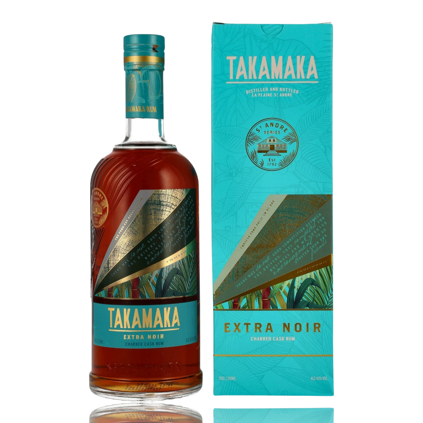 Takamaka Extra Noir Seychellen Rum 0.7L Front Bendixen-Braun – Dein Fachgeschäft für Zigarren und Spirituosen in Augsburg
