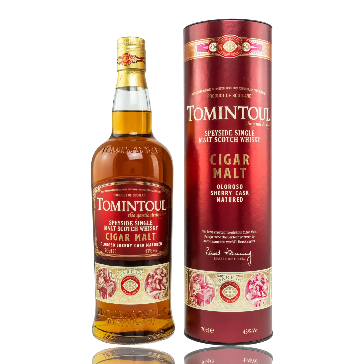 Tomintoul Cigar Malt Speyside Single Malt Whisky Front Bendixen-Braun – Dein Fachgeschäft für Zigarren und Spirituosen in Augsburg