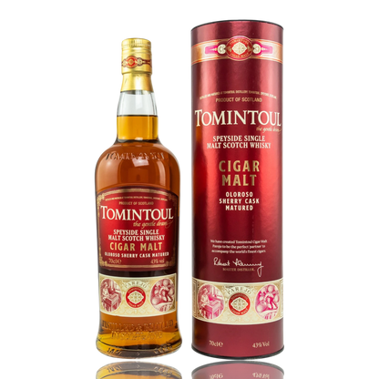 Tomintoul Cigar Malt Speyside Single Malt Whisky Front Bendixen-Braun – Dein Fachgeschäft für Zigarren und Spirituosen in Augsburg