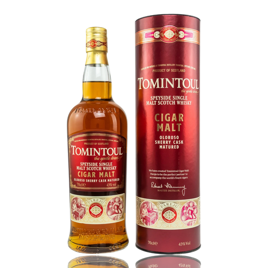 Tomintoul Cigar Malt Speyside Single Malt Whisky Front Bendixen-Braun – Dein Fachgeschäft für Zigarren und Spirituosen in Augsburg