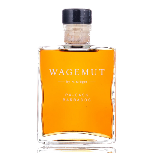 Wagemut PX Cask Barbados Rum 0,2L Front bei Bendixen-Braun Spirituosen Augsburg und Online