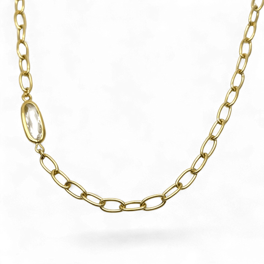 Yvette Ries Kette Silber vergoldet mit Zirkonia Bendixen-Braun - Dein Juwelier in Augsburg Schmuck