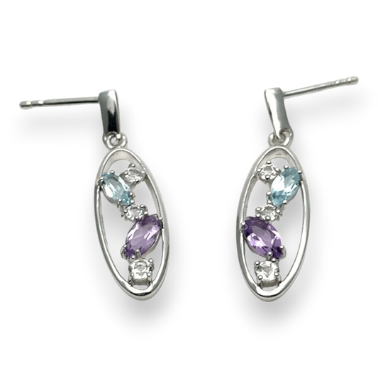 Yvette Ries Ohrpendel Silber 925 Zirkonia ohne Stecker Bendixen-Braun – Dein Juwelier in Augsburg Schmuck