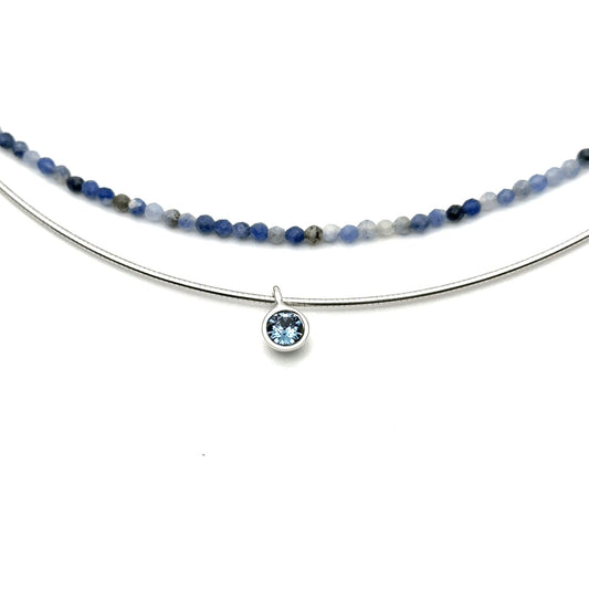 Yvette Ries Steinkette Denim Blue Kette 925 Zweifach Bendixen-Braun – Dein Juwelier in Augsburg Schmuck