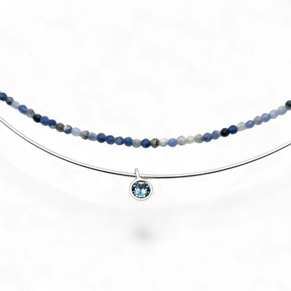 Yvette Ries Steinkette Denim Blue Kette 925 Zweifach Bendixen-Braun – Dein Juwelier in Augsburg Schmuck