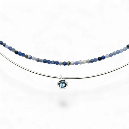 Yvette Ries Steinkette Denim Blue Kette 925 Zweifach Bendixen-Braun – Dein Juwelier in Augsburg Schmuck