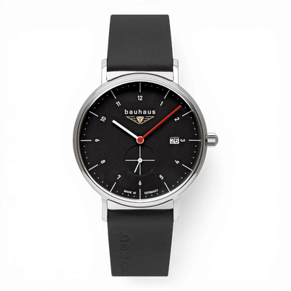 Bauhaus 2130-2 Herrenuhr Quarz kleine Sekunde Schwarz Bendixen-Braun – Dein Uhrenladen Augsburg Uhren