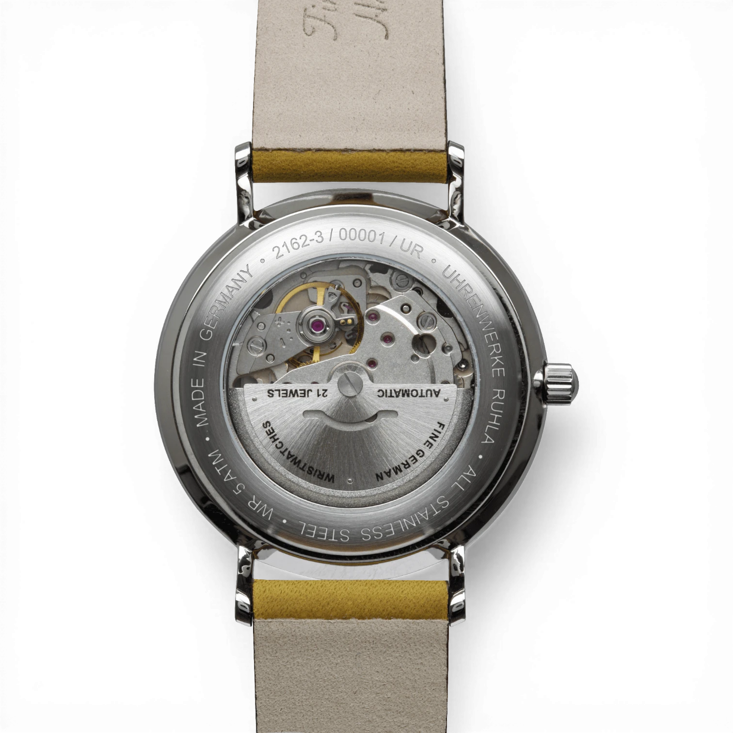 Bauhaus 2162-3 Herrenuhr Automatik Edelstahl mit Groß-Tag-Anzeige Bendixen-Braun – Dein Uhrenladen Augsburg Uhren