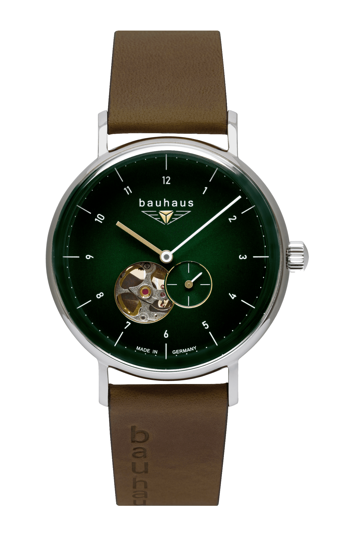 Bauhaus 2166-4 Herrenuhr Automatik mit Open Heart Bendixen-Braun – Dein Uhrengeschäft Augsburg Uhren