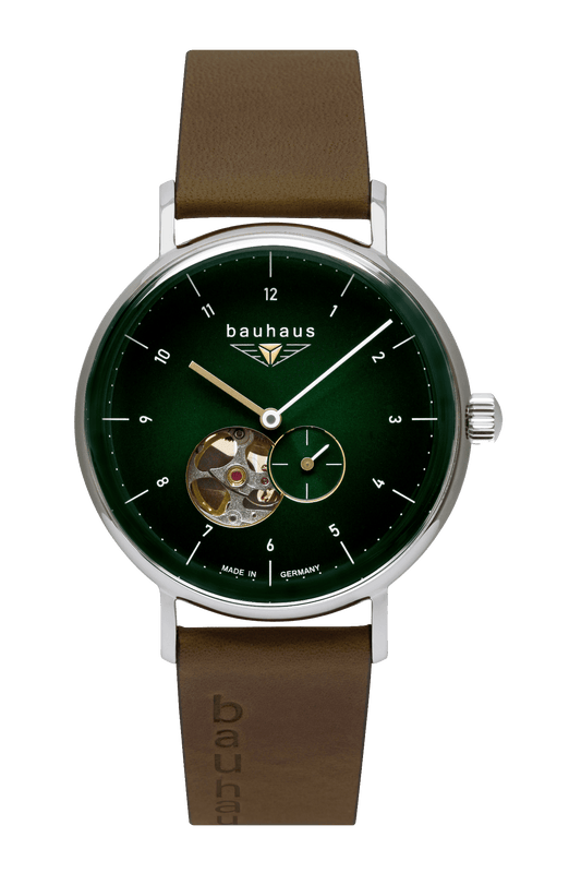Bauhaus 2166-4 Herrenuhr Automatik mit Open Heart Bendixen-Braun – Dein Uhrengeschäft Augsburg Uhren