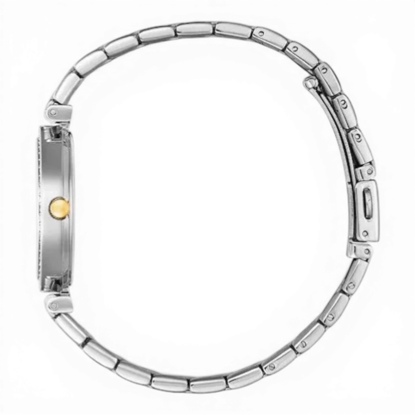 Bendixen-Braun women's bicolor stainless steel quartz watch with silver and gold accents and crystal glass.