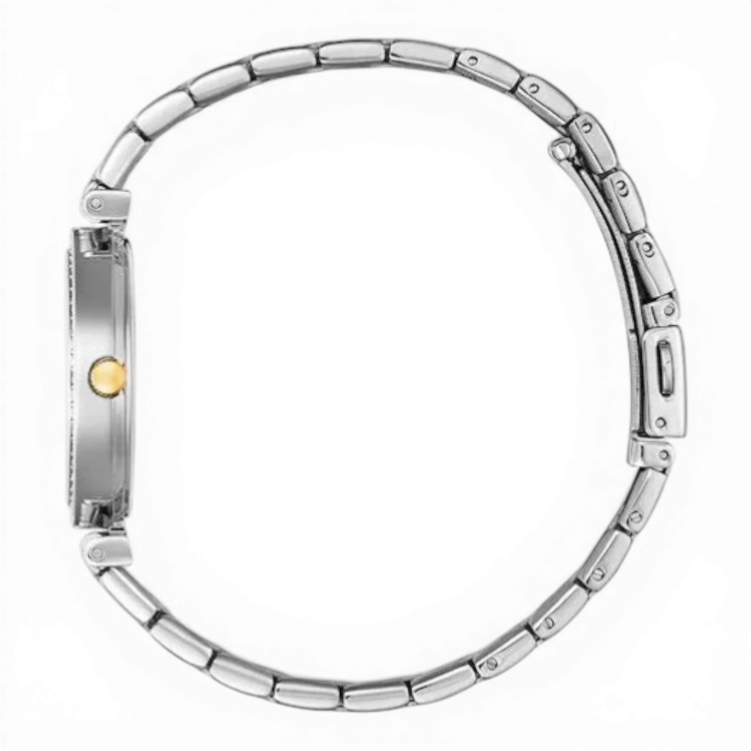 Bendixen-Braun women's bicolor stainless steel quartz watch with silver and gold accents and crystal glass.