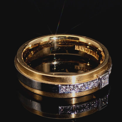 Gold Ring Bi Color Diamanten 750er