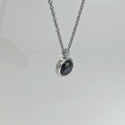 Ti Sento Kette Silber Anhänger schwarz