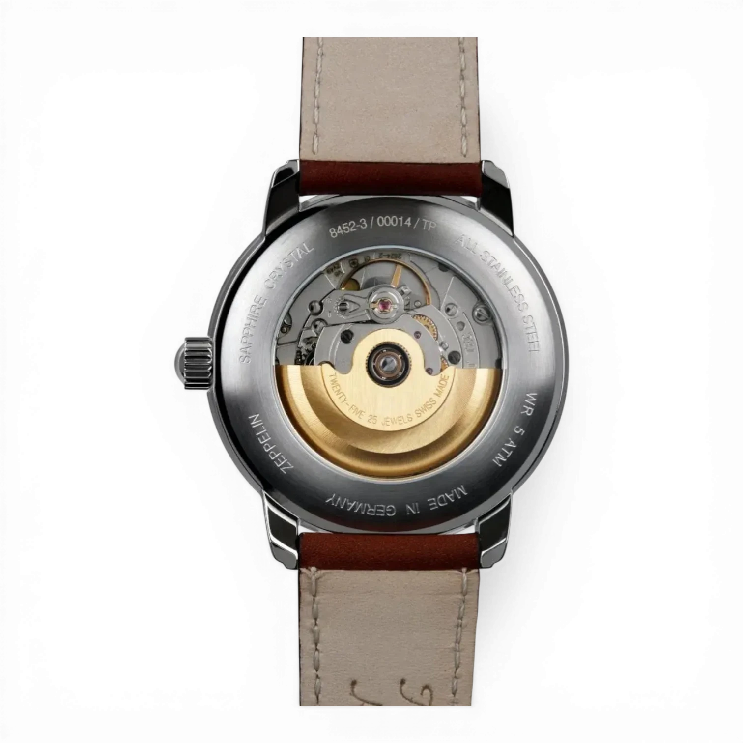 Zeppelin Herrenuhr-Automatik Blau mit Leuchtzeigern.