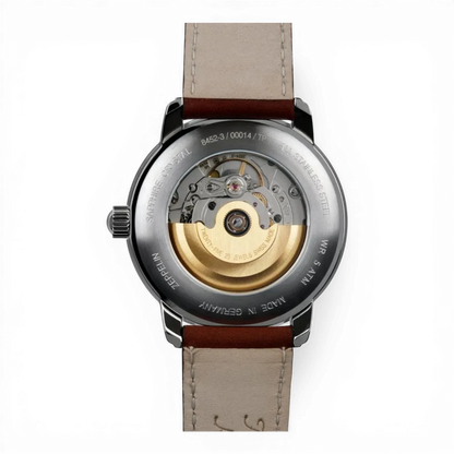 Zeppelin Herrenuhr-Automatik Blau mit Leuchtzeigern.