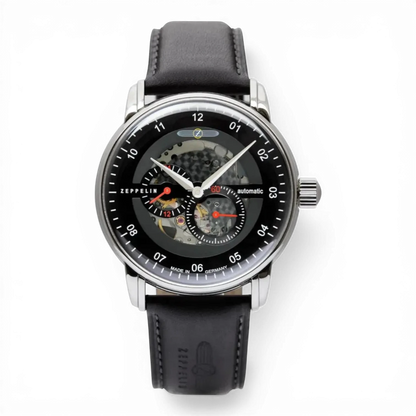 Zeppelin Herren-Automatikuhr New Captain's Line Schwarz.